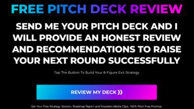 Send me your Pitch Deck. I will provide a FREE PITCH DECK REVIEW with Recommendations to Successfully Raise Your Next Round. https://empoweredentrepreneur.ca/growth/freepitchdeckreview/